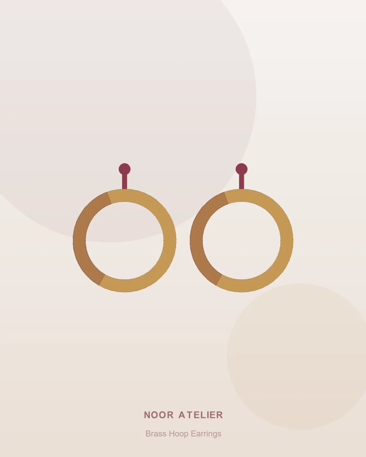 Brass Hoop Earrings